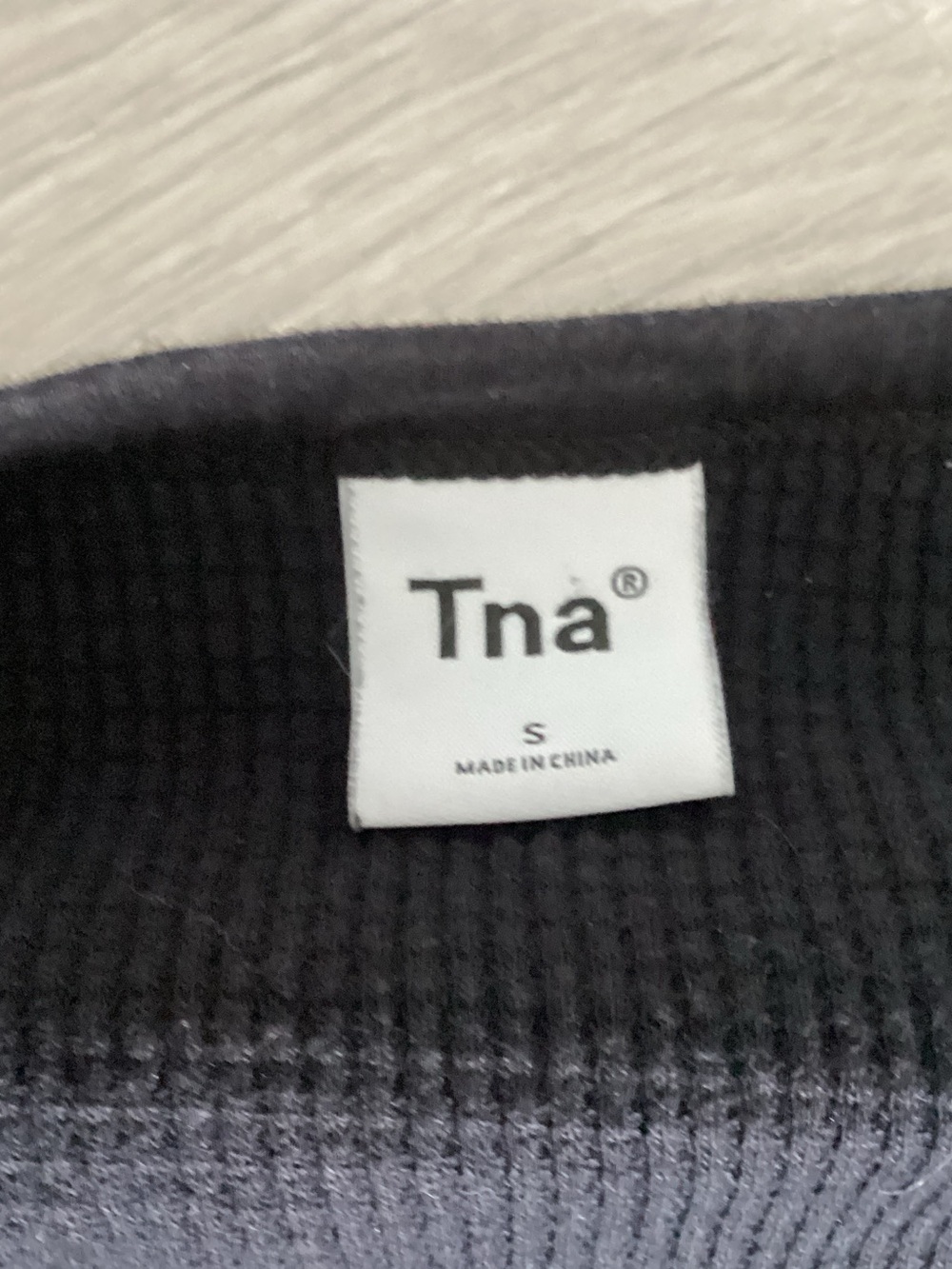 TNA Black Cropped Ribbed Button Cardigan - Picture 2 of 2